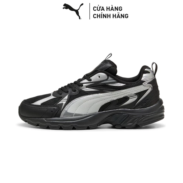 Giày Thể Thao PUMA Unisex Milenio tech_ Black-Cool Light Gray-Silver Màu Đen