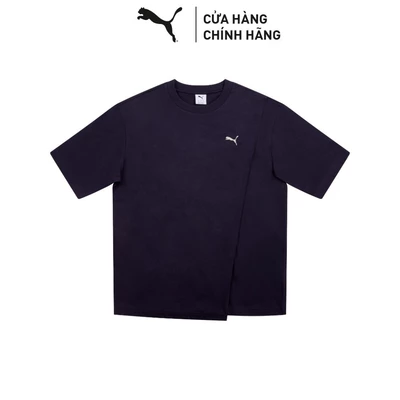 Áo Thun Thời Trang PUMA Unisex PREMIUM ESS Layered Boxy Tee New Navy Màu Xanh