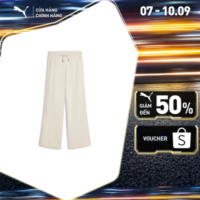 Quần Dài Thời Trang PUMA Nữ Basics HER Comfort High-Waist Pants Alpine Snow Màu Trắng
