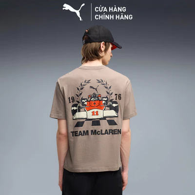 Áo Thun Thể Thao PUMA Nam McLaren Racing Graphic Tee2 Mouse Gray Màu Be
