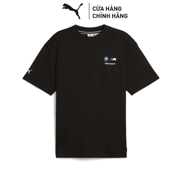 Áo Thun Thể Thao PUMA Nam Motorsport BMW MMS Stacked Logo Tee 2 Black Màu Đen