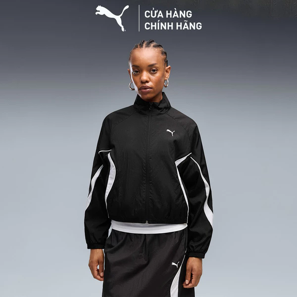 Áo Khoác Thể Thao PUMA Nữ SPORT Woven Jacket Black Màu Đen