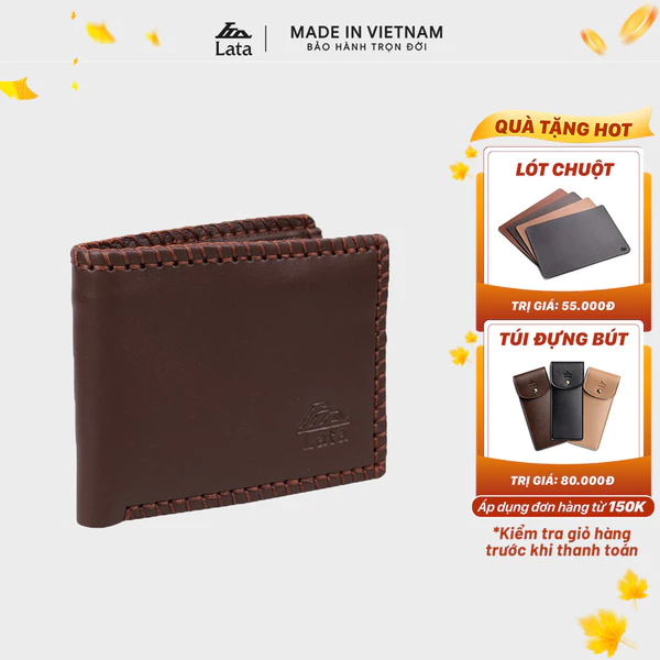 Ví nam da bò Lata (Thời trang nam - Ví da thật LVN11)