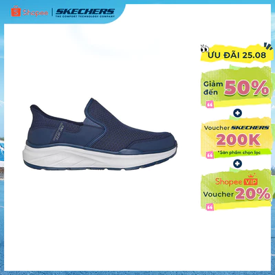 Giày Thể Thao Nam Skechers Slip-Ins Sport Equalizer 6.0 Stoaver Thường Ngày - 233103-NVY Air-Cooled Memory Foam