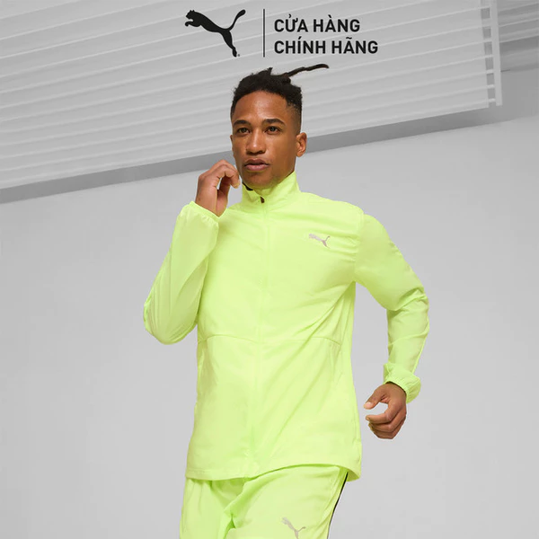 Áo Khoác PUMA Nam Run Favorite Woven Màu Vàng