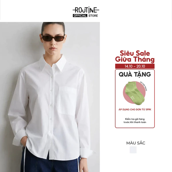 Áo Sơ Mi Tay Dài Nữ Kẻ Sọc Form Loose - Routine 10F25SHLW008