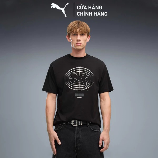 Áo Thun Thể Thao PUMA Nam PUMATECH Graphic Tee Black Màu Đen