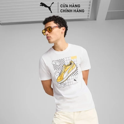 Áo Thun Thời Trang PUMA Nam GRAPHICS Sneaker White Màu Trắng