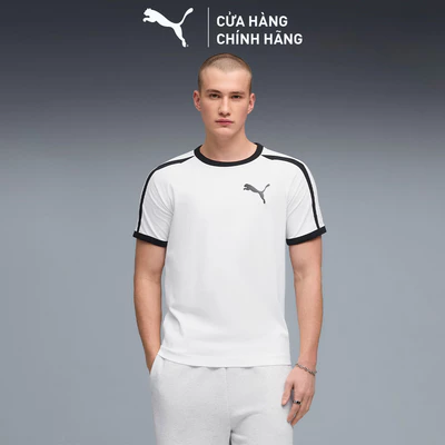 Áo Thun Thời Trang PUMA Nam T7 Ringer Tee White Màu Trắng