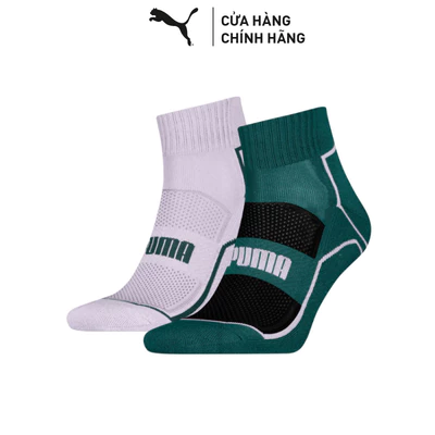 Bộ 2 Đôi Vớ Thời Trang PUMA Unisex Various U Running Quarter H Ter purple / green Màu Tím