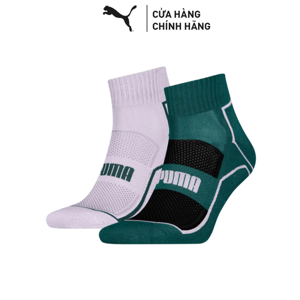 Bộ 2 Đôi Vớ Thời Trang PUMA Unisex Various U Running Quarter H Ter purple / green Màu Tím