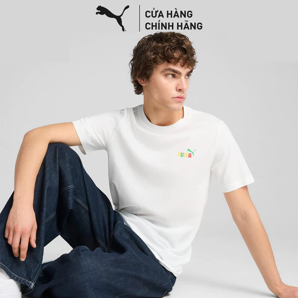 Áo Thun Thời Trang PUMA Nam GRAPHICS Back Tee White Màu Trắng