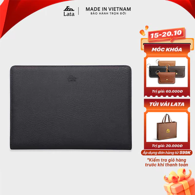 Ví Lata (Thời trang nam dáng cầm tay cỡ lớn - Ví da CT001)