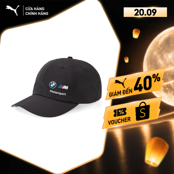 Nón Thời Trang PUMA Unisex Motosport MMS Heritage BB Cap Black Màu Đen