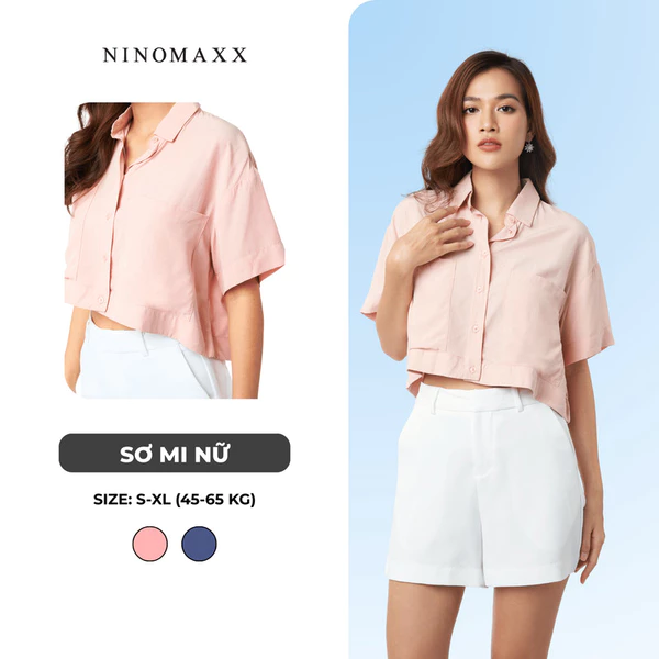 Áo Sơ Mi Nữ Croptop Tay Ngắn Vải Moda N&M NINOMAXX 2104117