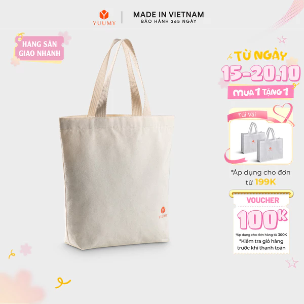 Túi vải canvas Yuumy (Thời trang nữ tote - Túi vải YTX82)