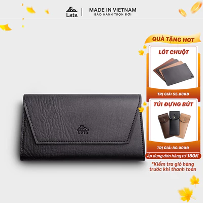 Ví Lata (Thời trang nữ dáng cầm tay dáng dài - Ví da VN67)