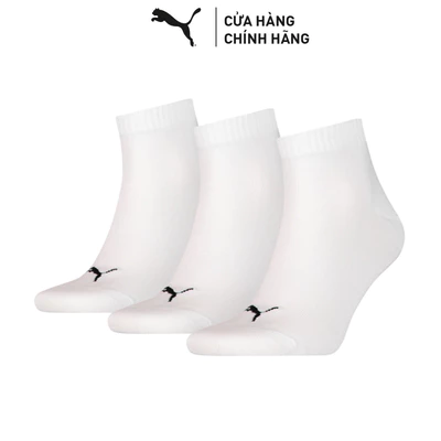 Bộ 3 Đôi Vớ Thể Thao PUMA Unisex QUARTER 3P APAC white Màu Trắng