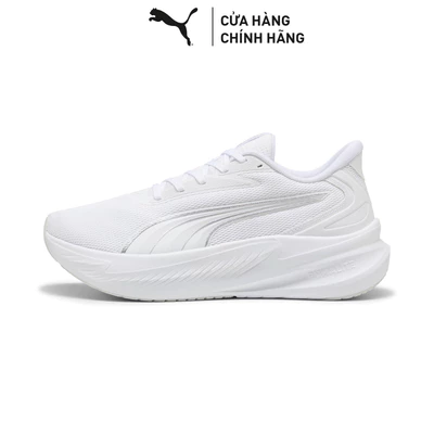 Giày Chạy Bộ PUMA Unisex MaxStride Lite White-Feather Gray-Silver Màu Trắng