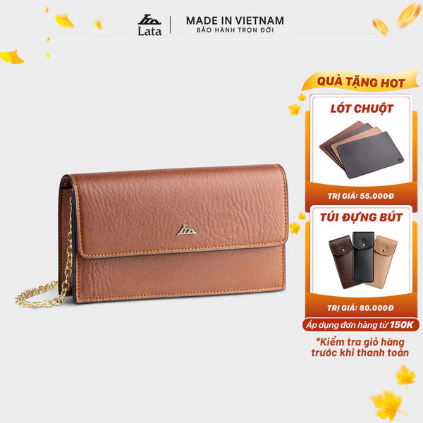 Ví Lata (Thời trang nữ có dây đeo dáng dài - Ví da VN77)