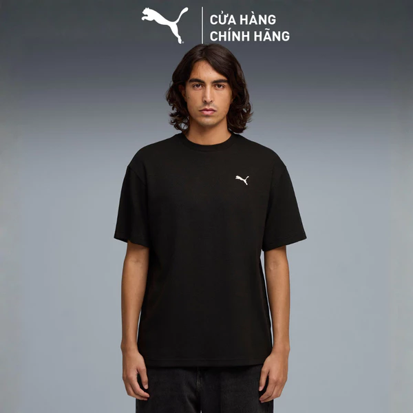 Áo Thun Thể Thao PUMA Nam ESS ELEVATED Relaxed Tee Black Màu Đen