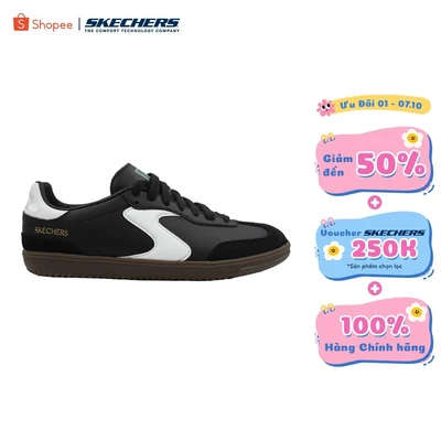 Giày Thể Thao Nam Skechers Court Classics Hotshot Claspe - 254155-BKW Air-Cooled Memory Foam
