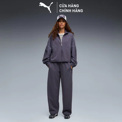 Quần Dài Thể Thao PUMA Nữ HER Barrel Leg Pants Inky Depths Màu Xám