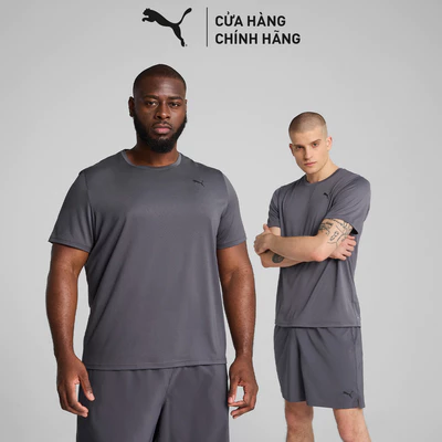 Áo Thun Tay Ngắn Thể Thao PUMA Nam M TAD ESS SOLID CAT TEE LC Galactic Gray Màu Xám
