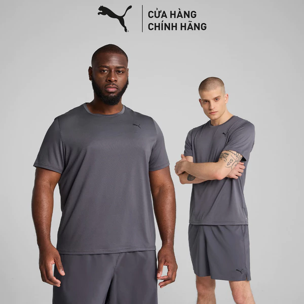 Áo Thun Tay Ngắn Thể Thao PUMA Nam M TAD ESS SOLID CAT TEE LC Galactic Gray Màu Xám