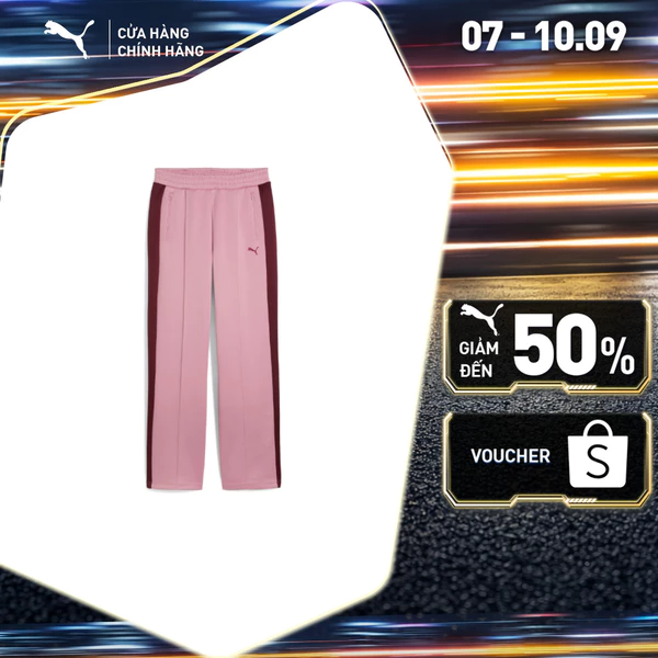 Quần Dài Thời Trang PUMA Nữ T7 ALWAYS ON Straight Pants Poised Pink Màu Hồng