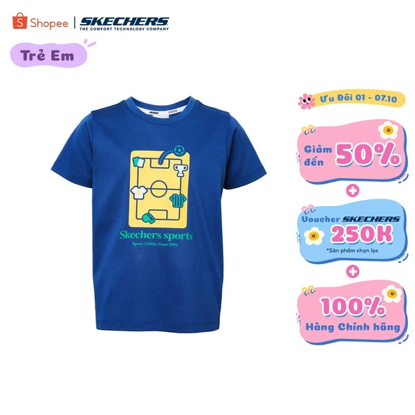 Áo Thun Tay Ngắn Trẻ Em Skechers Soccer Team Short Sleeve Tee-SL324K638-00SA Online Sale