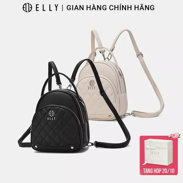 Balo nữ ELLY EBH77 balo thời trang nữ da tổng hợp cao cấp đựng đồ cá nhân