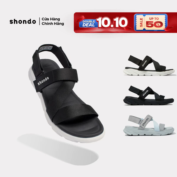 Giày Sandal Unisex F6S Shondo Ngăn Mùi Nhẹ Chân Nhiều Màu