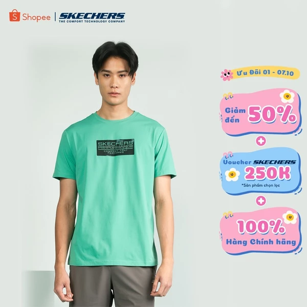 Áo Thun Tay Ngắn Nam Skechers Walking Performance Short Sleeve Tee-SP325M335-03KJ