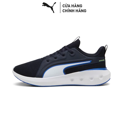 Giày Chạy Bộ PUMA Unisex Softride Carson Knit New Navy-Vivid Blue-Green Glare Màu Xanh