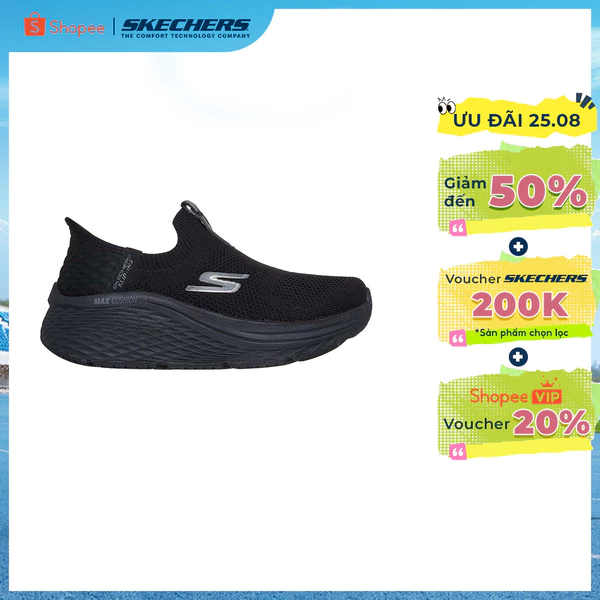 Giày Thể Thao Nữ Skechers Slip-ins Performance Max Cushioning Elite 2.0 Eternal - 129611W-BBK Air-Cooled Memory Foam
