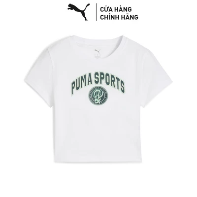 Áo Thun Tay Ngắn Thời Trang PUMA Nữ WARDROBE ESS Baby Tee White Màu Trắng