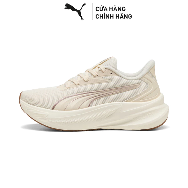 Giày Chạy Bộ PUMA Unisex MaxStride Lite Alpine Snow-Warm White-Rose Gold-Gum Màu Trắng