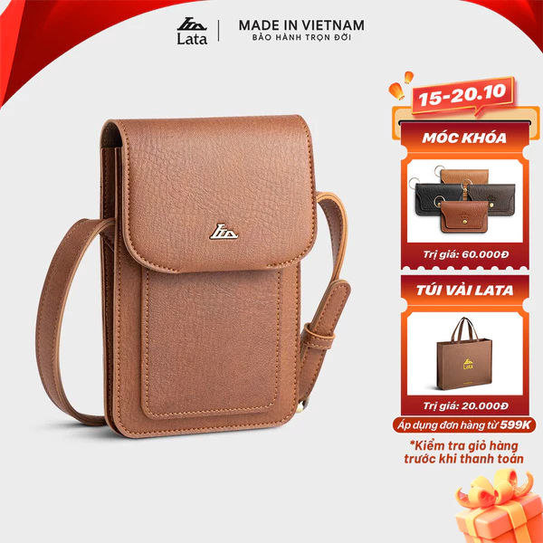 Túi Lata (Thời trang nữ đựng điện thoại - Túi đeo chéo da HN130)