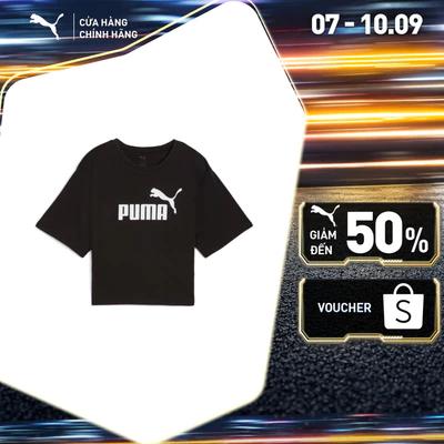 Áo Thun Thời Trang PUMA Nữ ESS Cropped No. 1 Logo Black Màu Đen