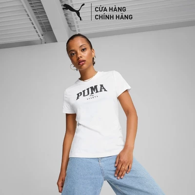 Áo Thun Thời Trang PUMA Nữ SQUAD Graphic Tee White Màu Trắng