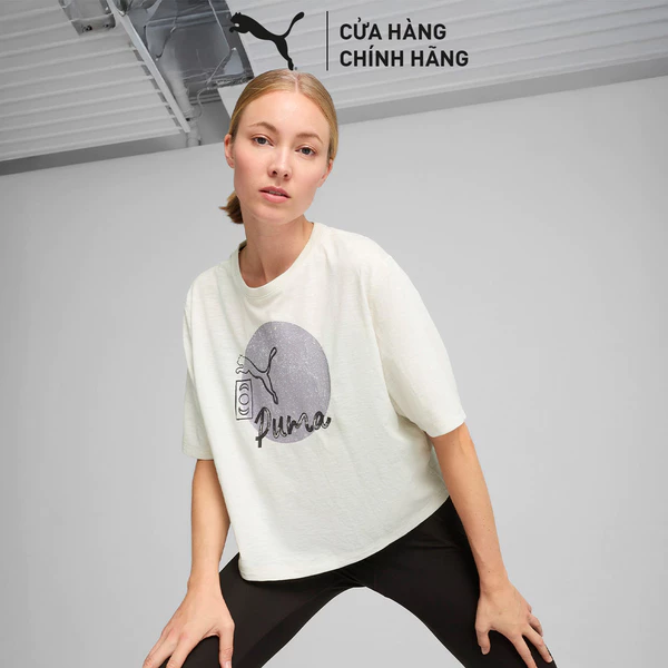 Áo Thun Tập Luyện PUMA Nữ Women Studio Cropped Tee