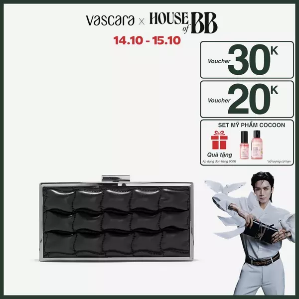 Vascara Clutch Hộp Chữ Nhật Chần Bông - CLU 0124