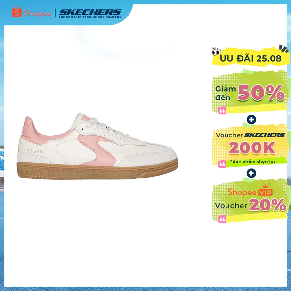 Giày Thể Thao Nữ Skechers Court Classics Hotshot Kickstart - 185410-NTPK Air-Cooled Memory Foam