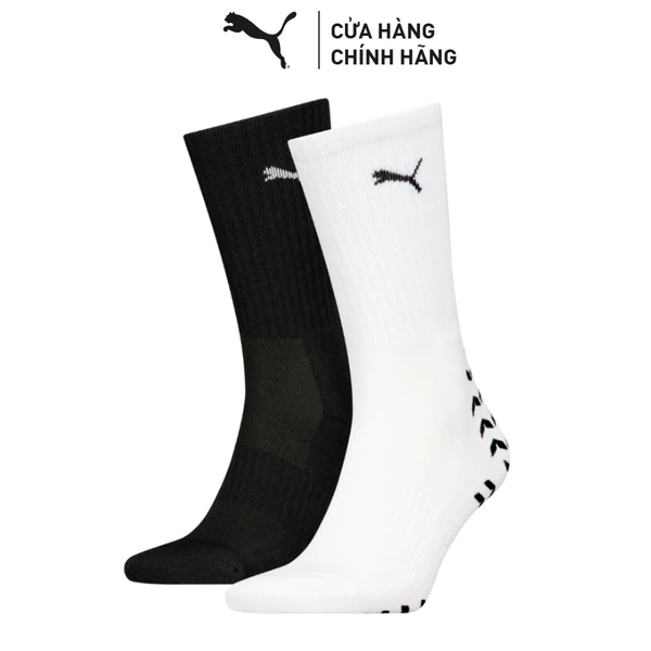 Bộ 2 Vớ Thời Trang PUMA Unisex U Training Sock H.Terry white / black Màu Trắng / Đen