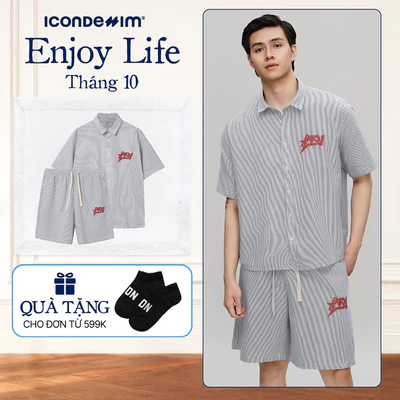 Set Đồ Nam ICONDENIM Oxford Vignette ICDN Star SEID0083