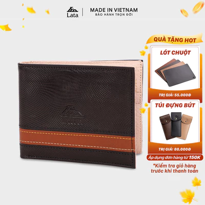 Ví nam da bò Lata (Thời trang nam - Ví da thật LVN51)