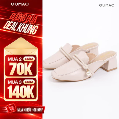 Dép - Sục Nữ GUMAC Phối Hạt Châu GG04092