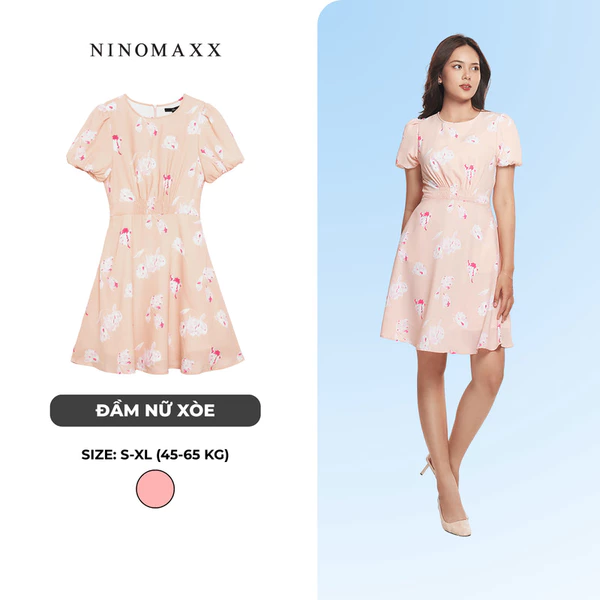 N&M Đầm Thun Họa Tiết Nữ Co Giãn 2308011