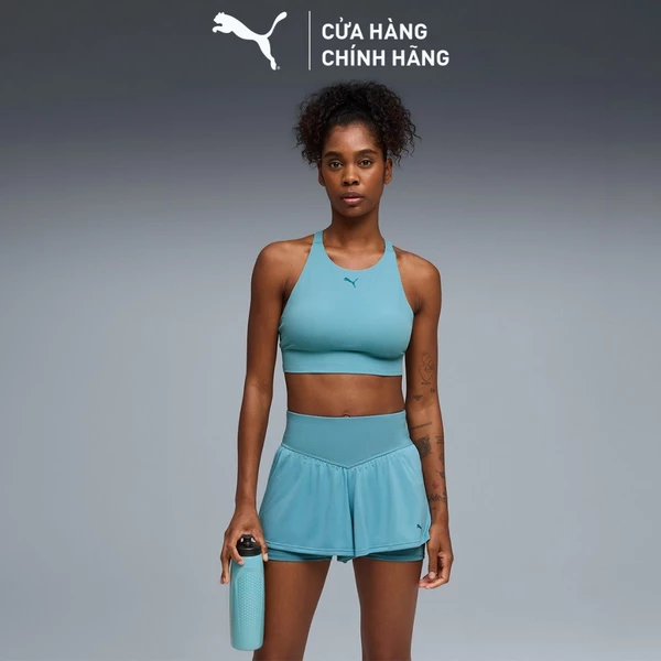 Áo Ngực Thể Thao PUMA Nữ SHAPELUXE HN BRA - MID Baltic Sea Blue Màu Xanh